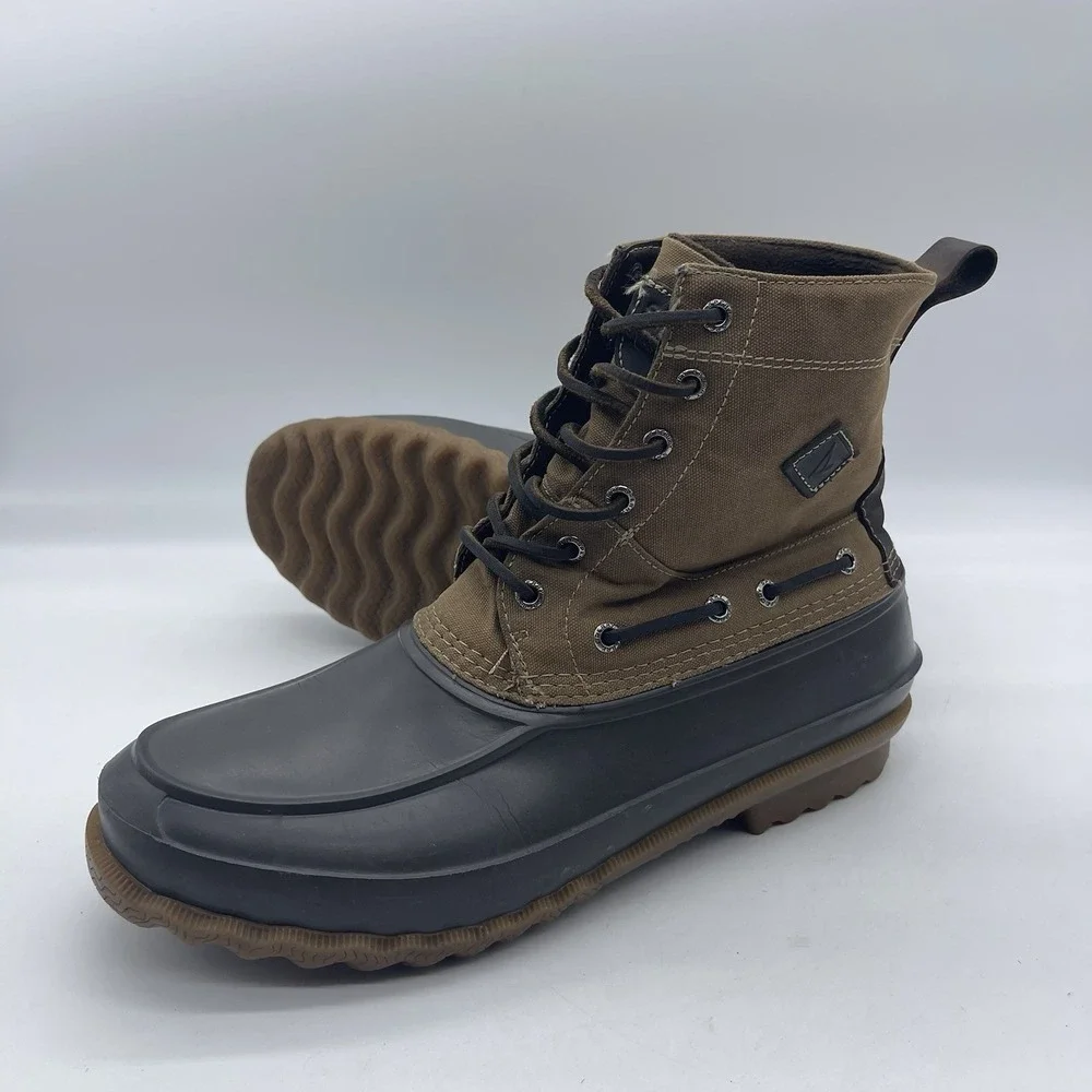 Sperry Decoy STS16417 Men's Size 12  Duck Boots Waterproof Waxed Lace Up Canvas